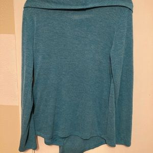 Adrianne Vittadini Teal Sweater with Gold Buttons. Size large. Worn once.